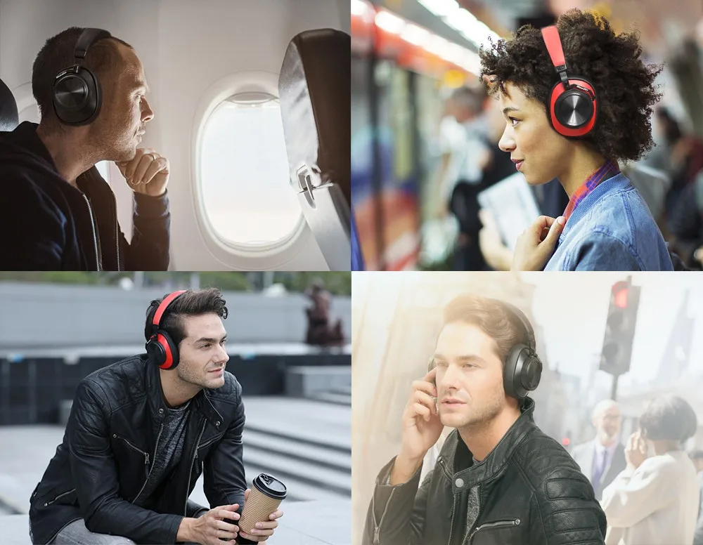 Bluedio T6S Bluetooth Headphones Active Noise Cancelling Wireless Headset for phones and music with voice control