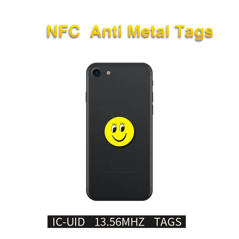 

5PCS/lot NFC 13.56Mhz S50 Writable IC UID Anti Metal Interference Cartoon Tags Stickers Proximity Card Label For RFID NFC Copier