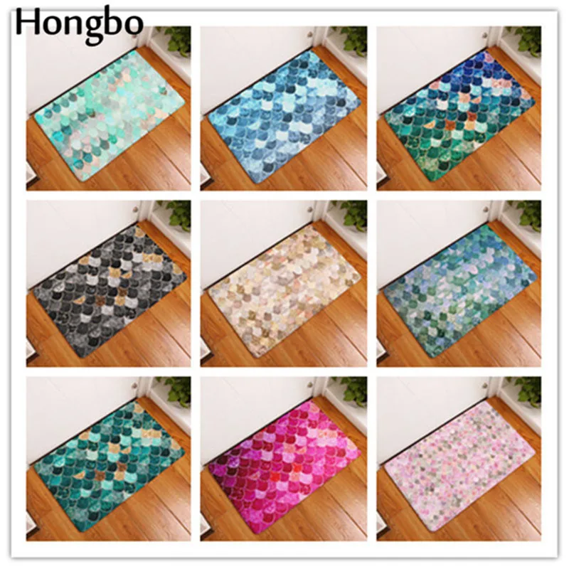 Коврики Hongbo с геометрическим принтом противоскользящие для ванной комнаты кухни