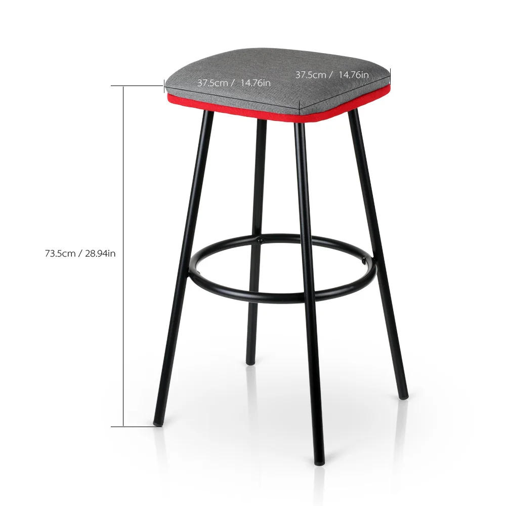 IKayaa 2 шт. современные металлические барные стулья со столешницей для ног стул