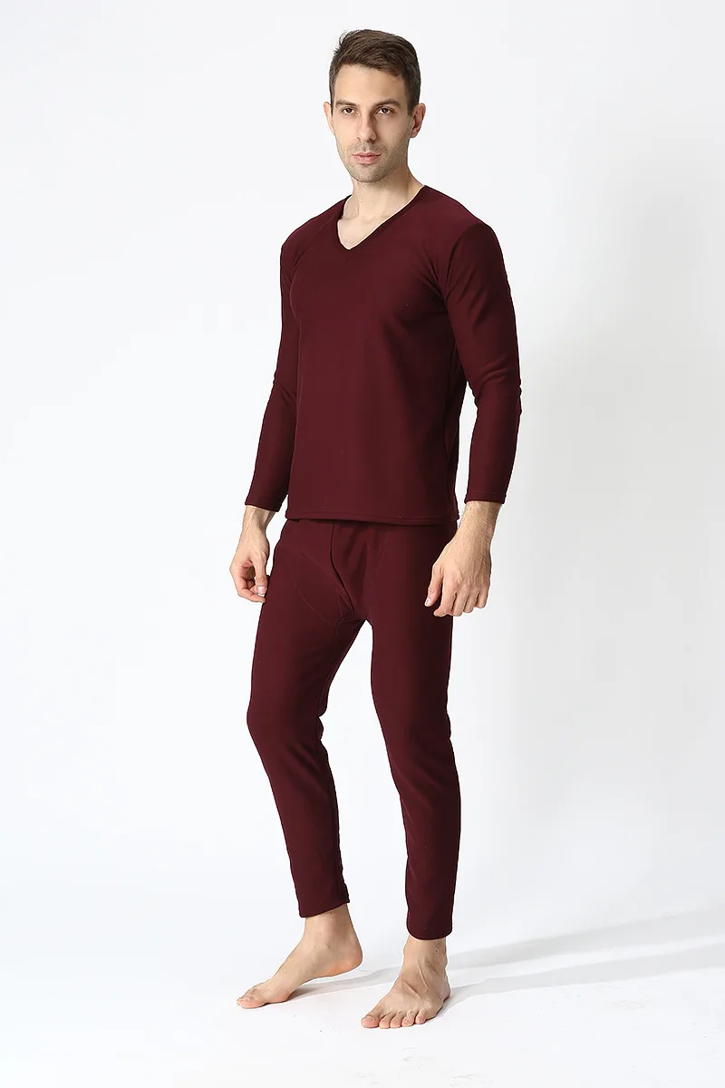 Большие размеры, XL-9XL, Осень-зима, мужское утолщенное термобелье, мужские кальсоны, бархатные мягкие теплые костюмы, рубашка+ штаны, комплект из 2 предметов