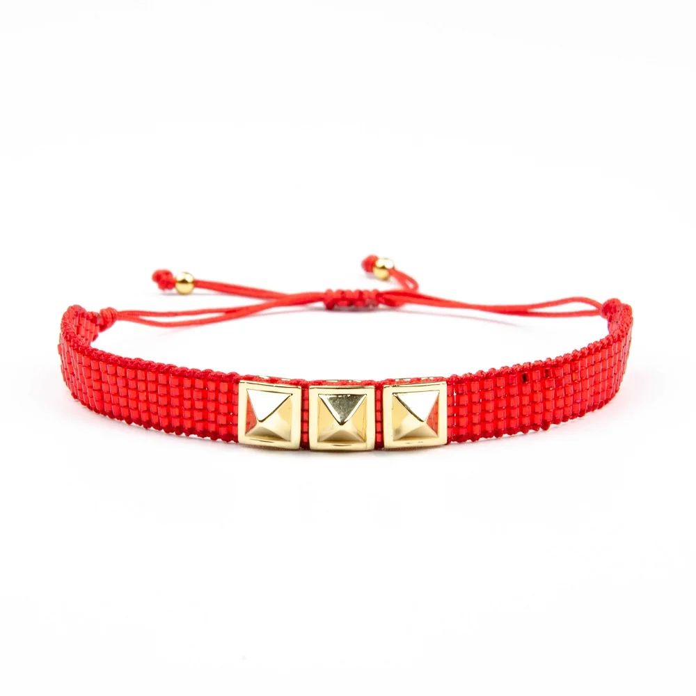 Go2boho красный сглаза браслет Miyuki Delica браслет Мода Insta ювелирные изделия Pulsera Кристалл для женщин кисточкой ручной работы цвета