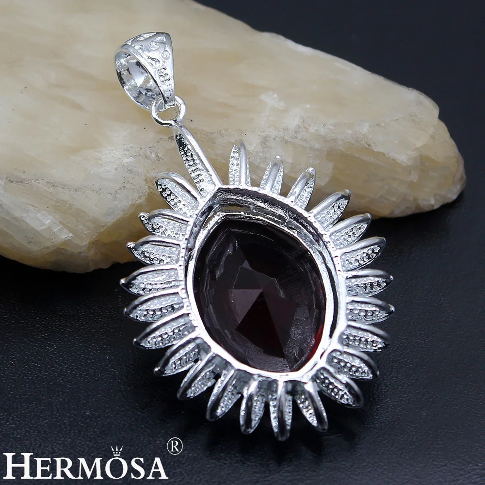 Hermosa Cherry Topazz Sweetie Eye Shape серебряные серьги подвеска ожерелье для женщин NY817 модный