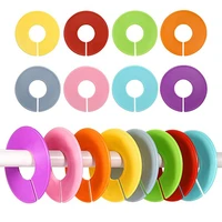24 pieces 8 colors plastic clothing rack size dividers round hangers closet dividers garment tags size marking ring