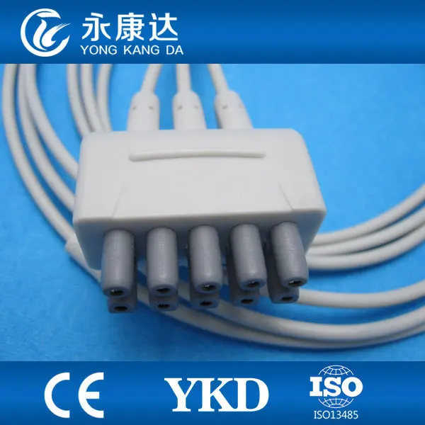 3 шт./упак. GE-marqutte 3-свинцовый кабель ECG и проводные провода с клипсой IEC для