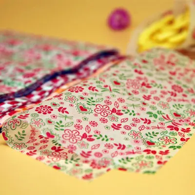 Flowers no Box 50 шт./лот пищевая вощеная бумага класса смазка обертки для еды оберточная бумага для хлеба сэндвич бургер фри масло бумага инструменты для выпечки - Цвет: Flowers no Box