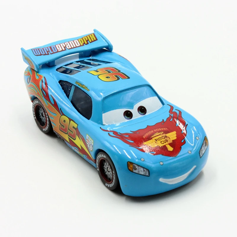 Disney Pixar Машинки Синий поршневые Кубка Lightning McQueen Diecast металлические милый