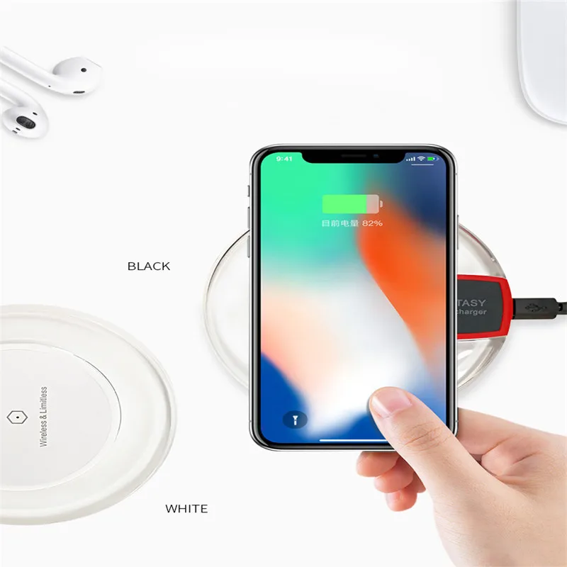 Беспроводное зарядное устройство cafan для iPhone X/8/8Plus быстрая Беспроводная зарядная