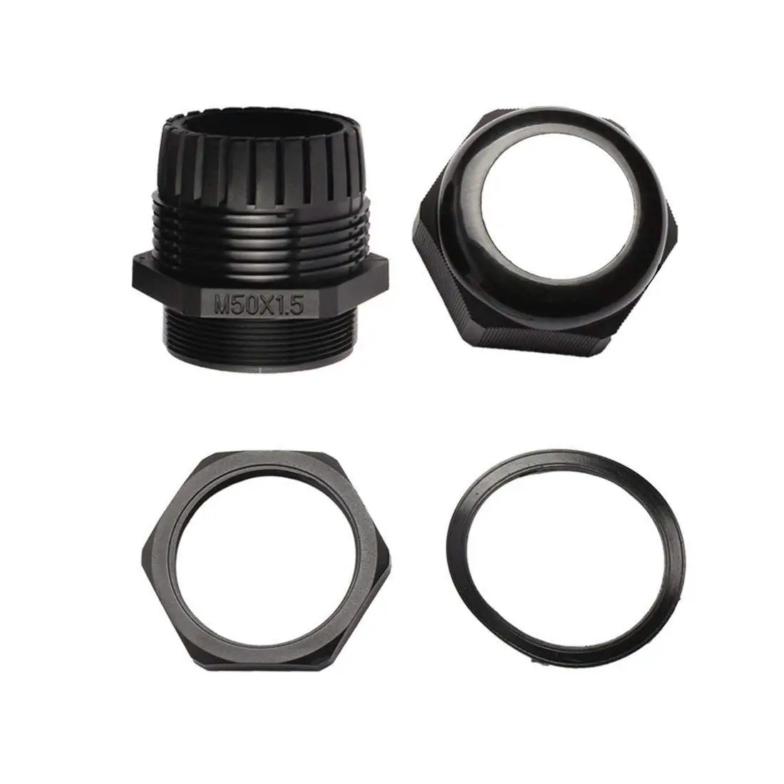 10Pcs M50 Waterproof IP68 Nylon Cable Gland Joint Adjustable Locknut for 32mm-38mm Dia Wire junction boxes | Обустройство дома