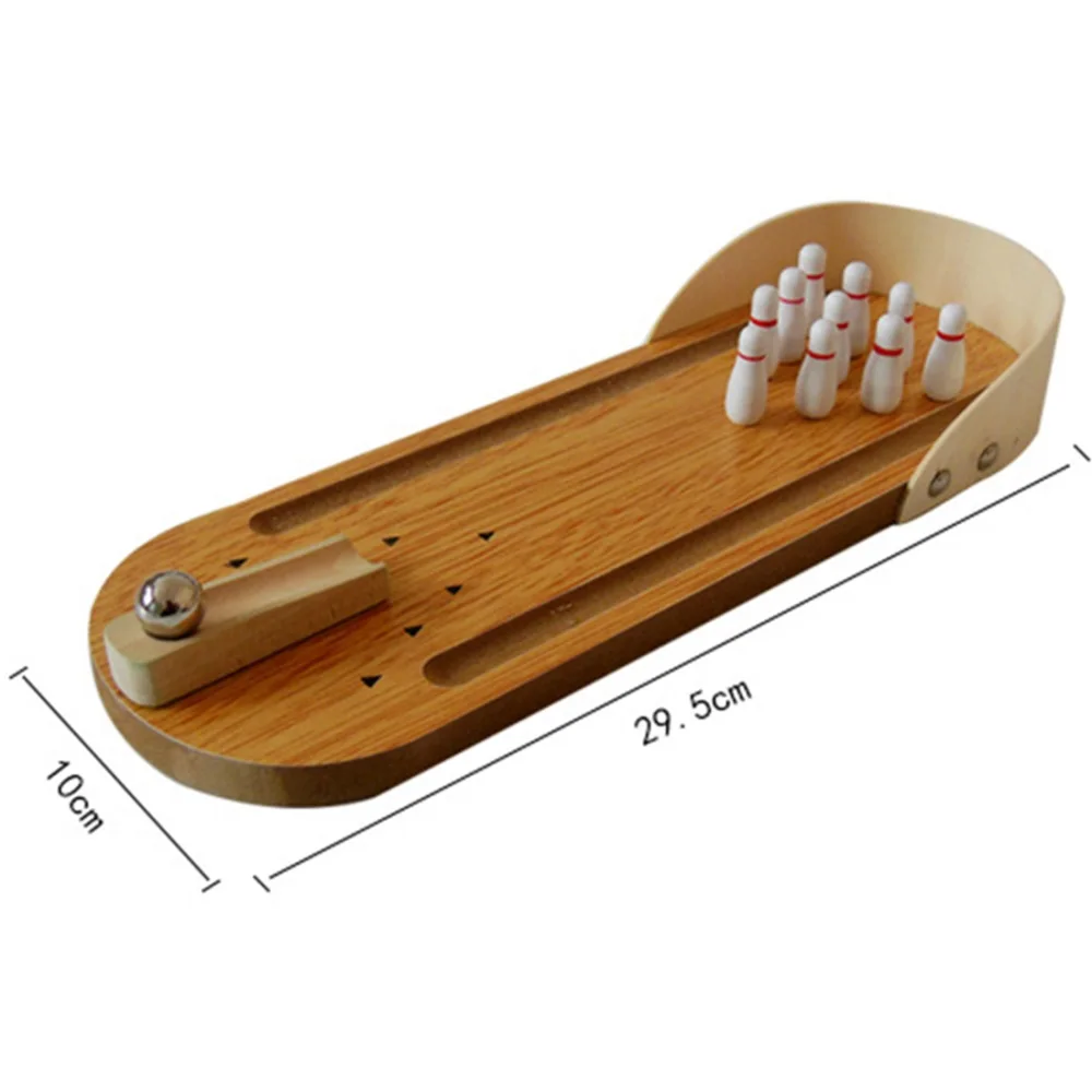 Мини-боулинг настольные игры деревянные детские развивающие инновационные