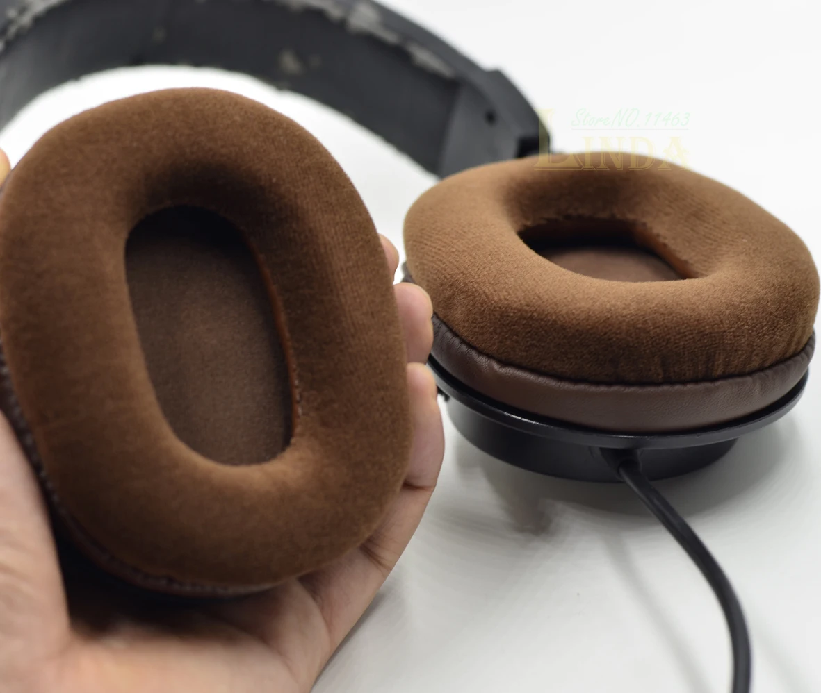 Коричневые велюровые амбушюры для наушников Audio-Technica ATH-M50 M50S M50X M40 M40S M40X