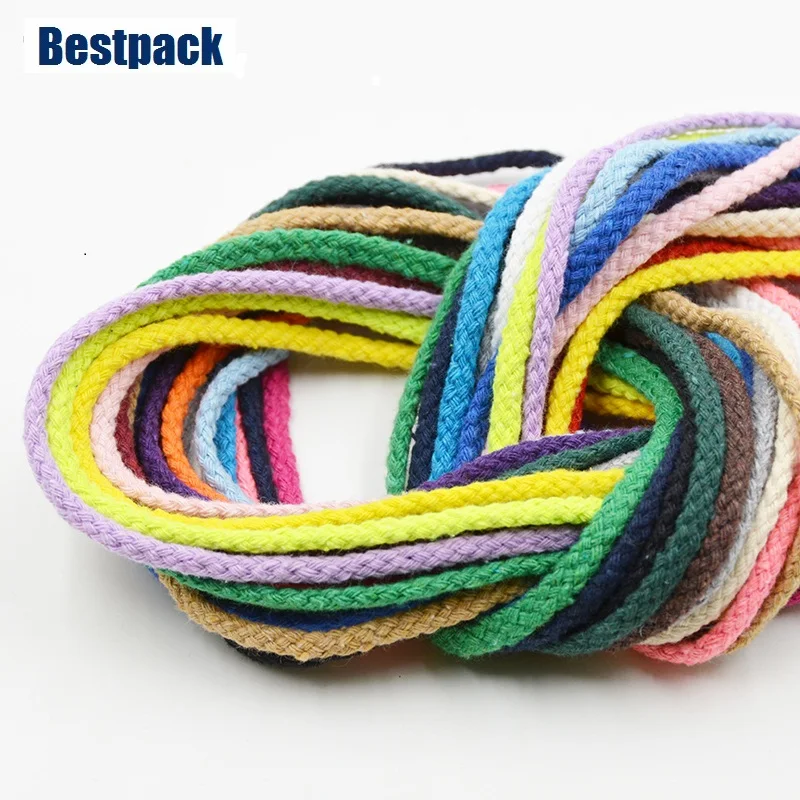 5 мм плетеная хлопковая веревка ручной работы 22 цвета декоративный шнурок для
