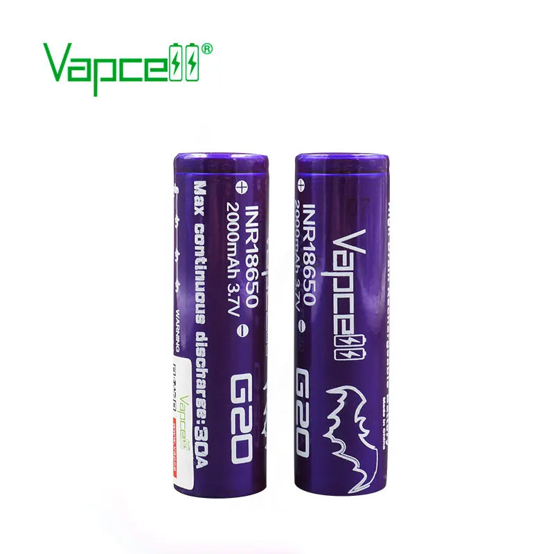 1 шт. Vapcell Оригинал H20/G20 18650 батарея 2000 мАч 30A 3 7 в высокий поток энергии