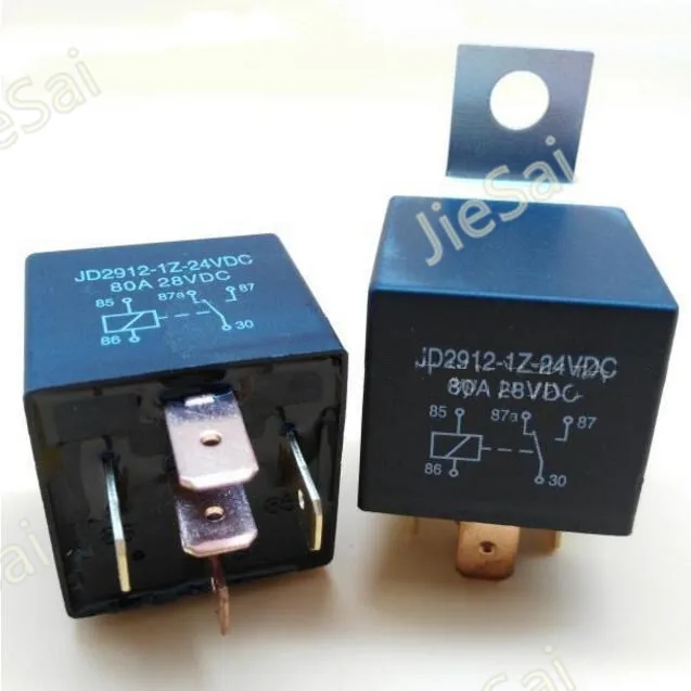 Черный 5 pin 80A 24VDC герметичное водонепроницаемое автомобильное реле с монтажным отверстием