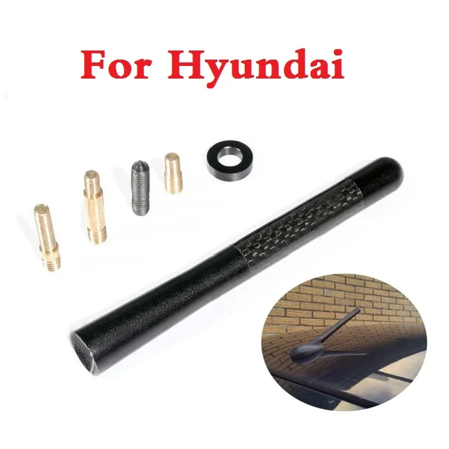 Waterproof WRC Carbon Fiber Short Radio Antenna Car styling for Hyundai Getz Grandeur i10 i20 i30 i40 Maxcruz Veracruz XG | Автомобили и