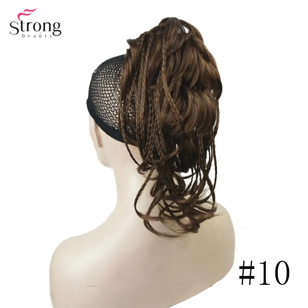 StrongBeauty косички плетеные заколки в конский хвост шиньон для наращивания волос Короткие прямые Коготь Зажим конский хвост