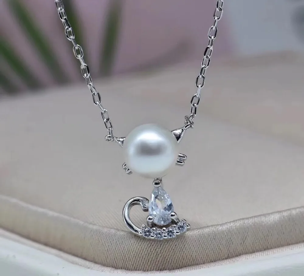 

Hot Qulaity 925 Silver Pearl Party Necklace Chain with Pendant Mountings Necklace Findings Jewelry Parts Fittings Accessories