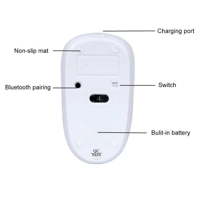 1600 Точек на дюйм Беспроводной Bluetooth Мышь Перезаряжаемые эргономичная игровая Мышь для Mac Windows Macbook lenovo Asus Dell hp компьютер Мышь