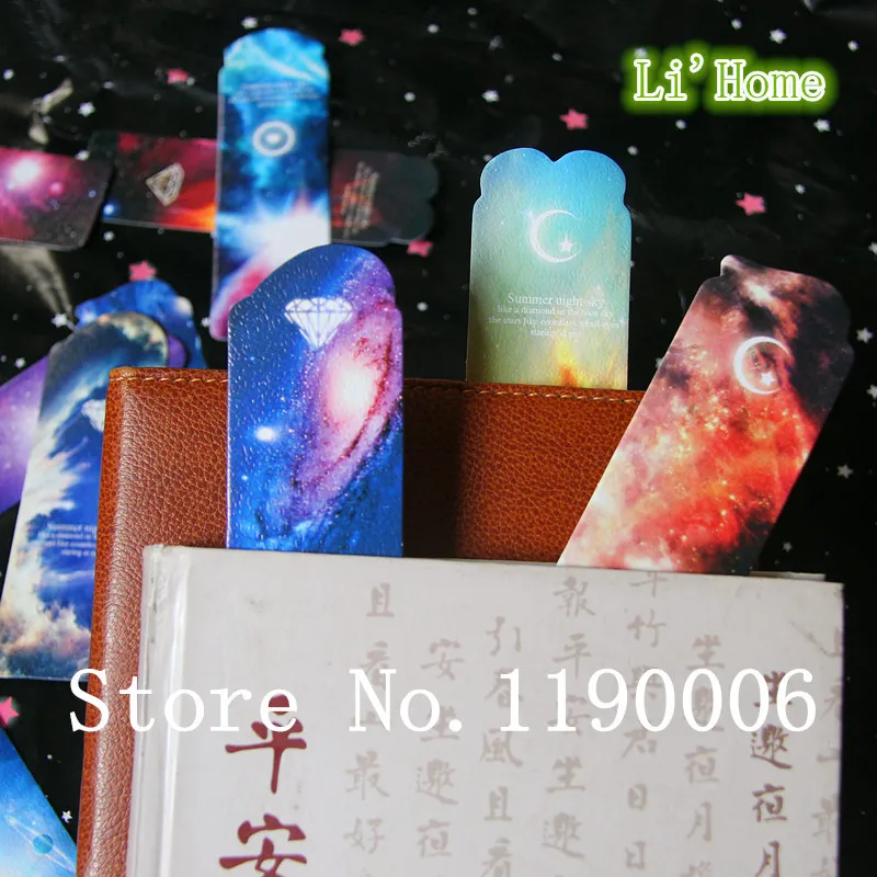 24 шт./компл. бумажные закладки милые с изображением звездного неба для книг