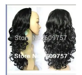 28 &quot3/4 парики Шиньоны Длинные Свободные Волнистые Половина Глава костюм Парик