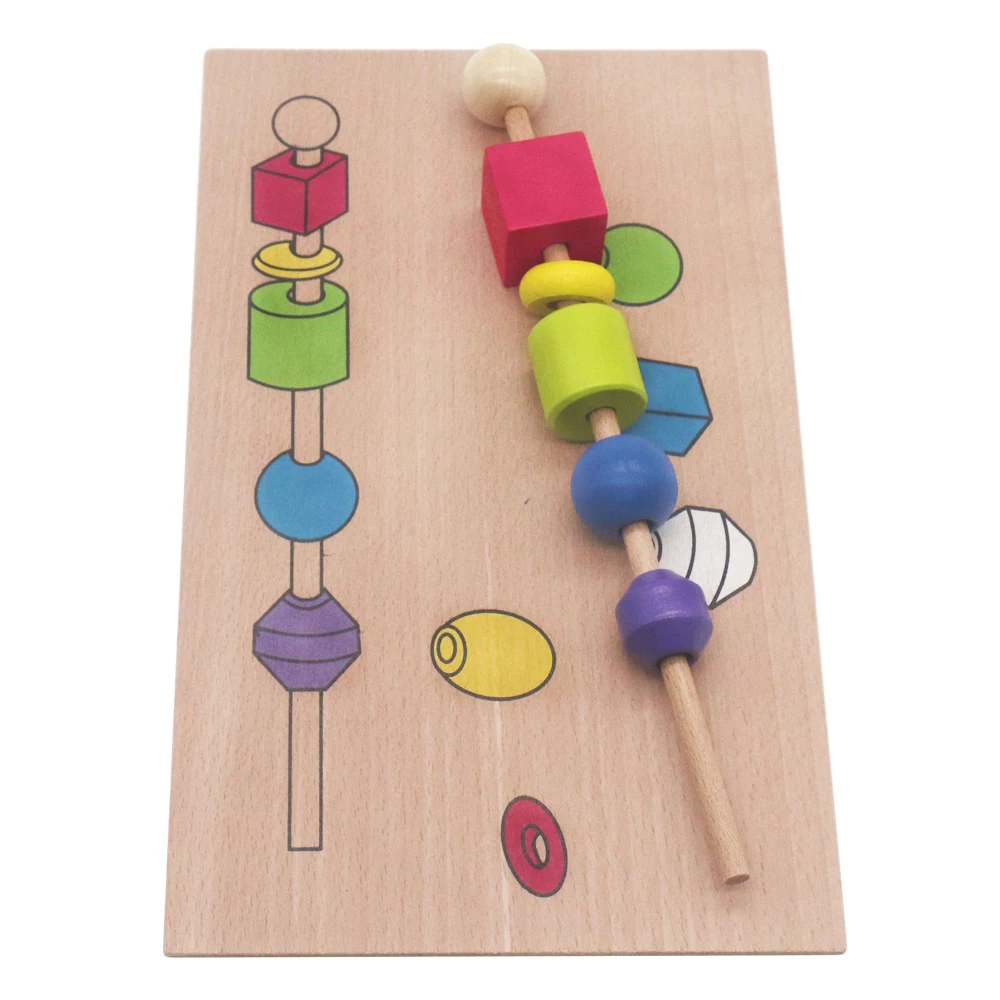 Игрушка montessori деревянный Монтессори бисера Sequencing набор блок игрушечные лошадки
