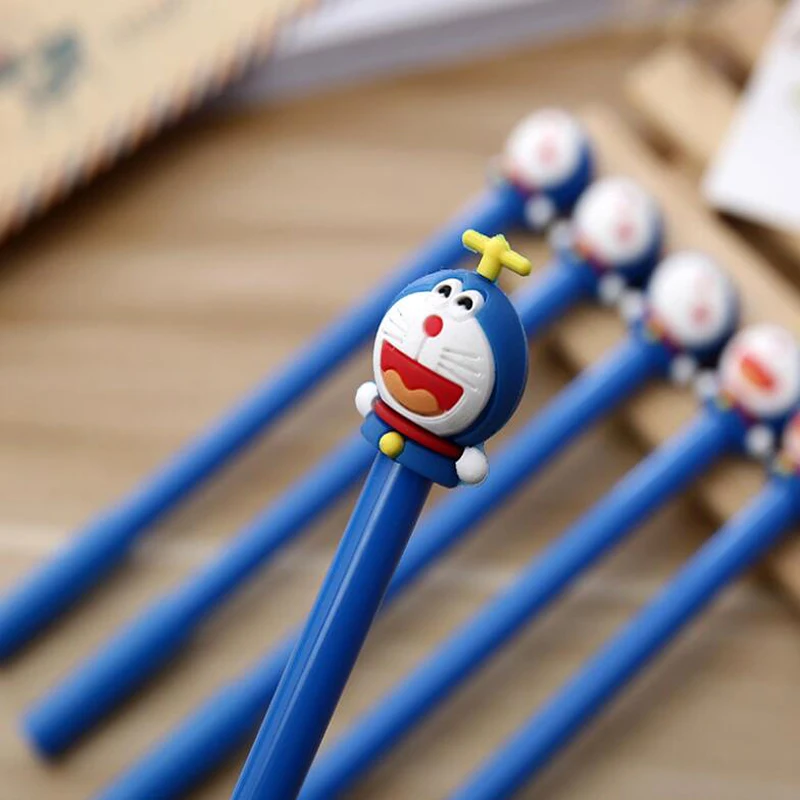 Novel Kawaii Doraemon, Черная гелевая ручка для студентов, 0,5 мм, ручка, письменные принадлежности Офисная школьная гелевая ручка, подарок ребенку
