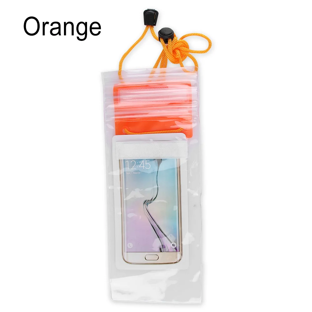 orange-2 1 шт. горячая Распродажа экологическая универсальная под водой сумка с карманами для сушки чехол Крышка Лето протектор держатель для сотового телефона - Цвет: orange-2