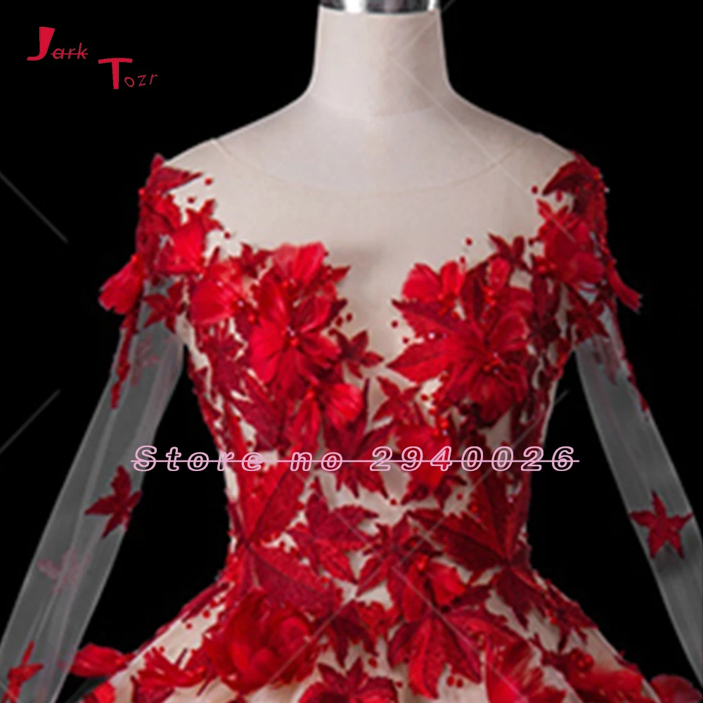 Ярк тозр Vestido de Noiva Princesa бальное платье с длинным рукавом свадебные платья 2019