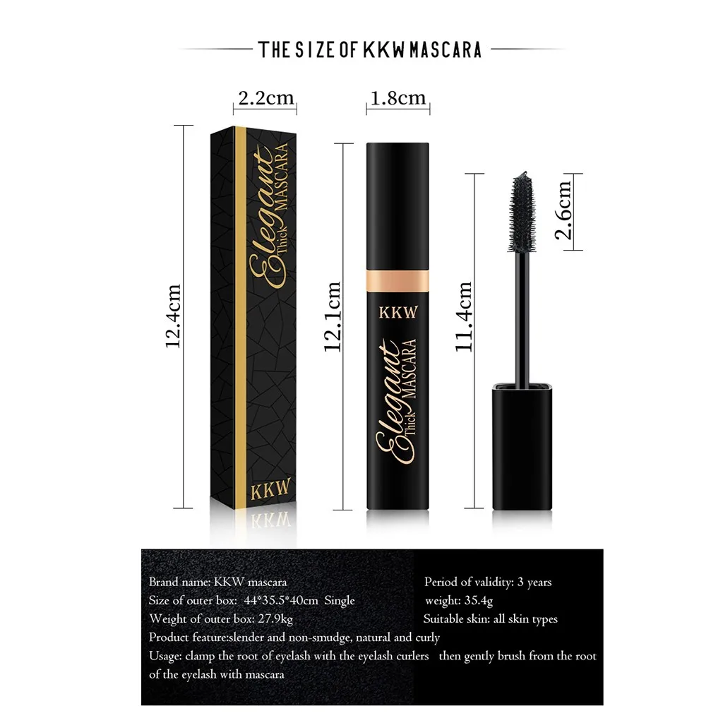 2019 Makeup Eyelash Mascara Eye Lashes makeup 4d silk fiber lash mascara Black Waterproof Color LD |