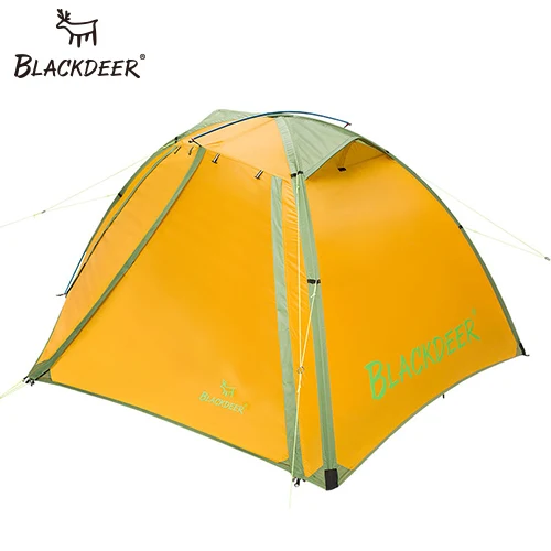 yellow BLACKDEER Открытый походный рюкзак палатка двойной слой водостойкий алюминиевый сплав полюс рыбалка охота Приключения семейные вечерние - Цвет: yellow