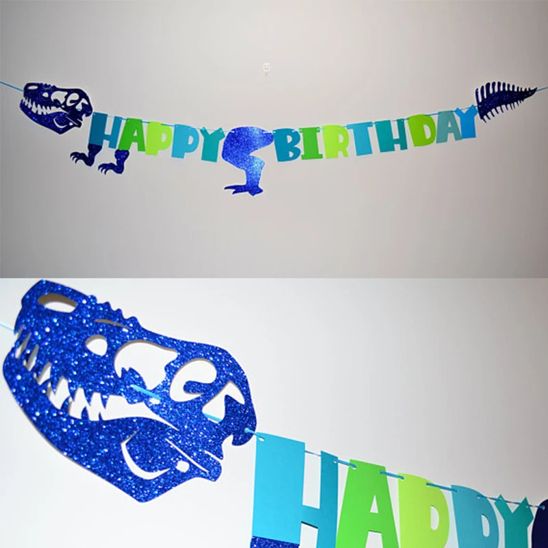 

Yi Surgery Dinosaur Theme Party Hanging Bunting Happy Birthday Letter Banners Backdrops Decoration For Kids Birthday BA071