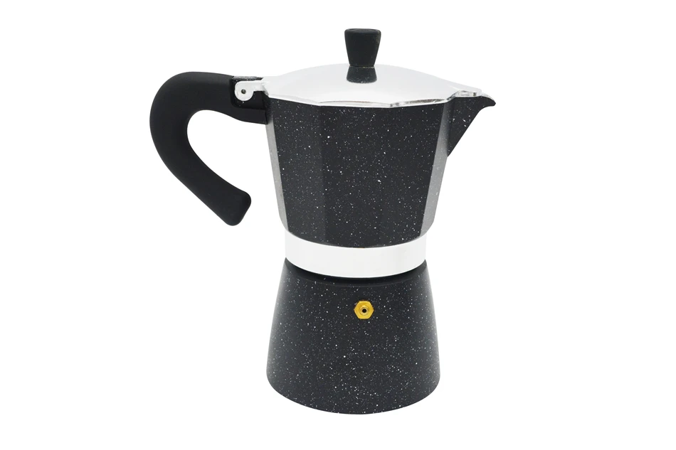 YRP плита Эспрессо кофеварка черный алюминий Moka кофе горшок машина латте мокко 6 чашка Перколятор горшок бариста инструменты фильтр