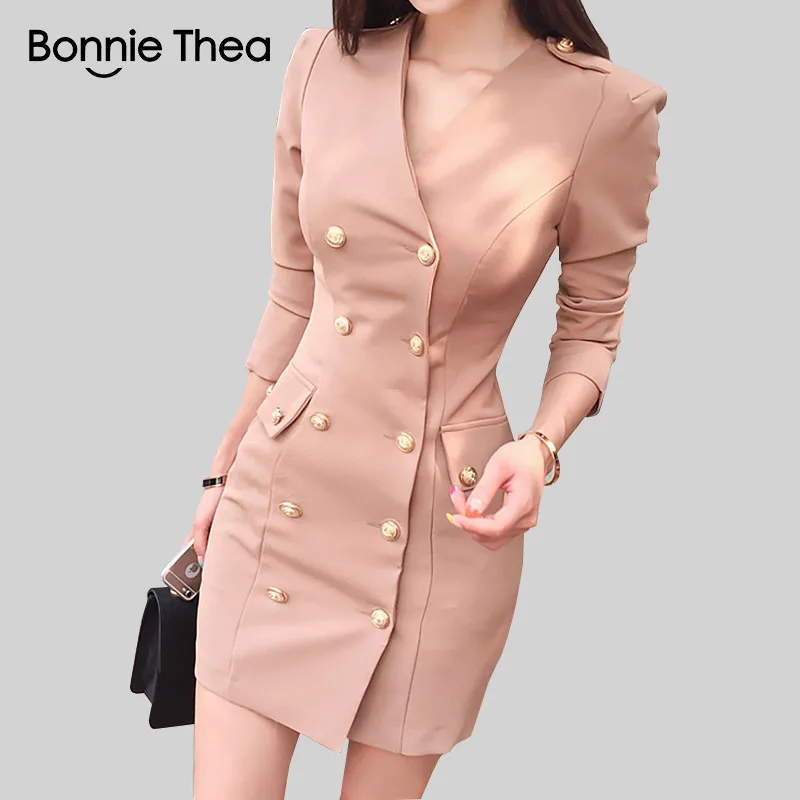 

Женское облегающее платье Bonnie Thea, Осеннее женское Короткое мини-платье, платья, офисные облегающие Женские платья для работы, женская одежд...