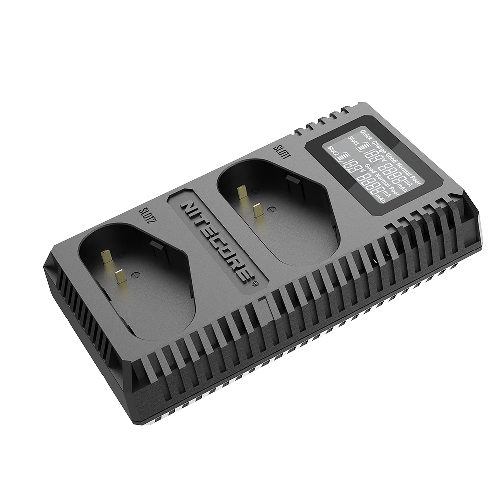 Nitecore UCN4 Pro Двойной слот USB QC LP-E4 LP-E4N LP-E19 Зарядное устройство для зеркальных