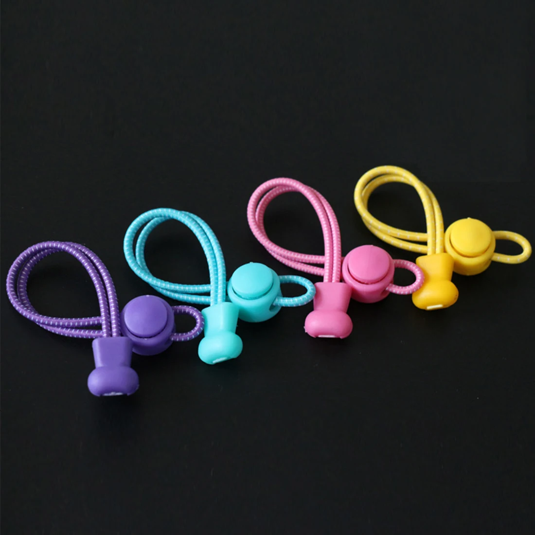 

2018 free elastic lazy buckles elastic rope round adult children safe and convenient strong elasticity fashion trend100cm unisex