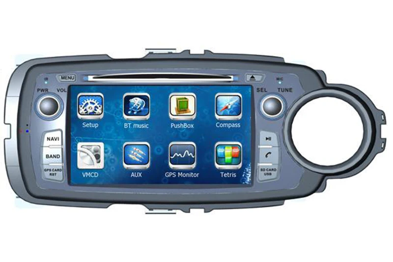 7 дюймовый автомобильный dvd плеер с GPS (опционально) аудио Радио стерео USB/SD AUX BT/TV