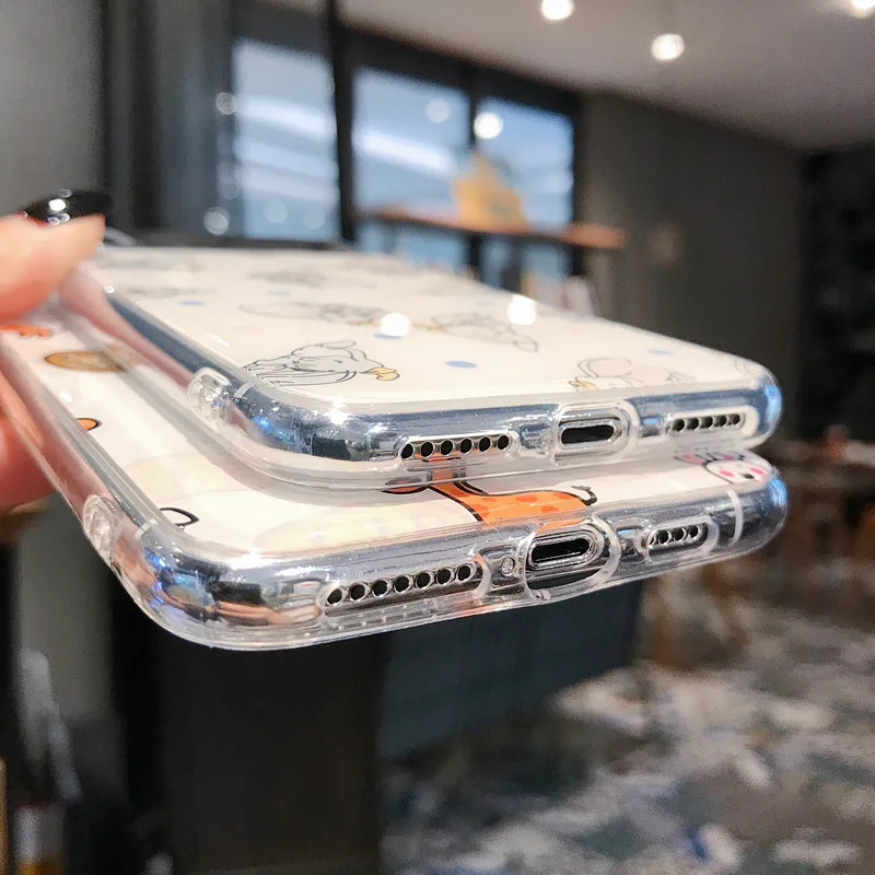 Милый чехол для телефона с рисунком в виде животного iphone xs max xr x 8 plus Чехол