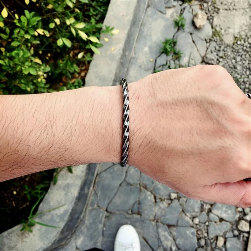 Простое модное мужское индийское украшение браслет из нержавеющей стали 316L