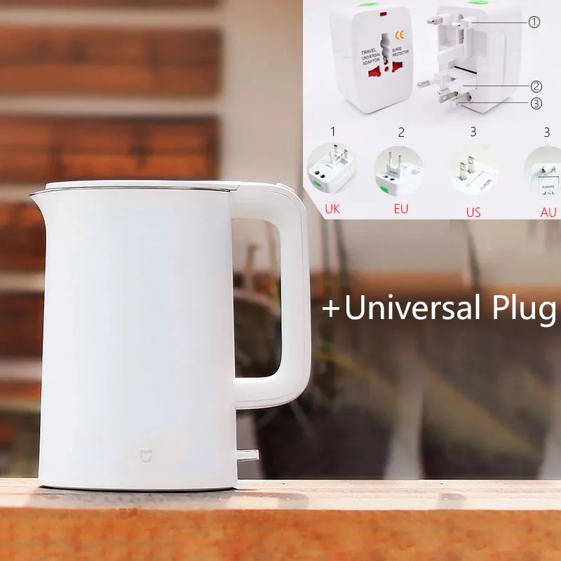 Белый Электрический чайник Xiaomi Mijia 1.5L с автоматической защитой от перегрева проводной Ручной Электрический чайник с мгновенным нагревом - Цвет: Белый
