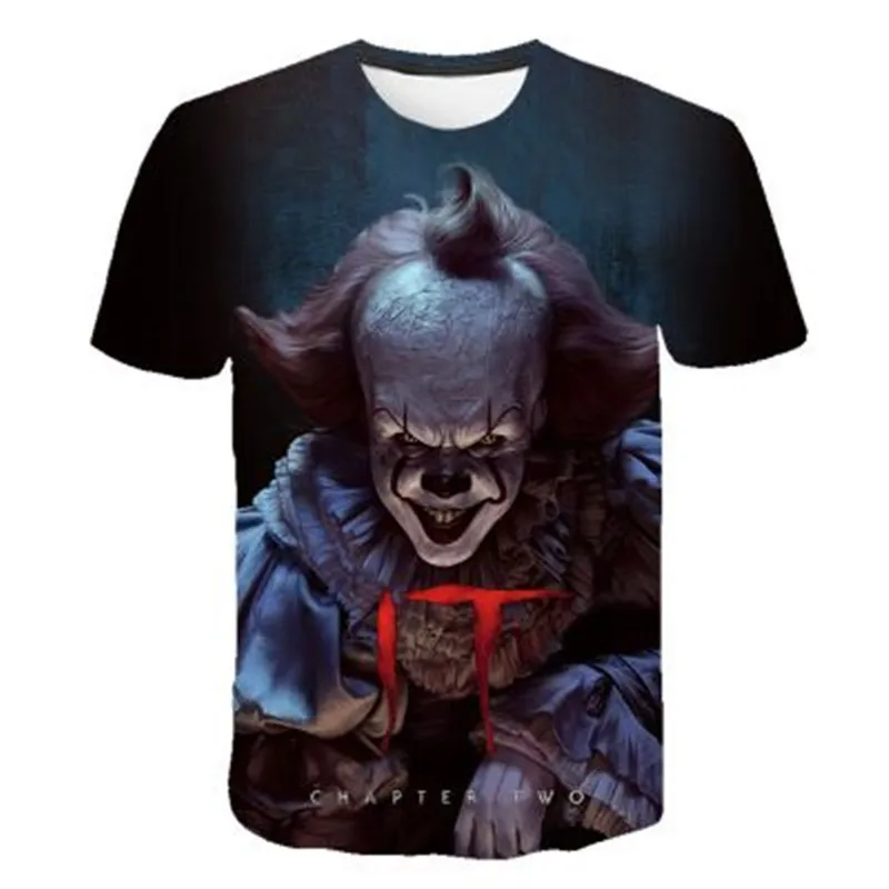 TS8306 Лето, новинка, хип-хоп, Стивен Кинг's It, 3D принт, футболка для мужчин/женщин, рпг стиль, футболка, террор, клоун, повседневные топы - Цвет: TS8306