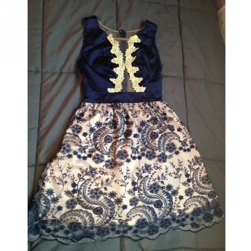 Летнее стильное платье сексуальное женское кружевное без рукавов с o образным