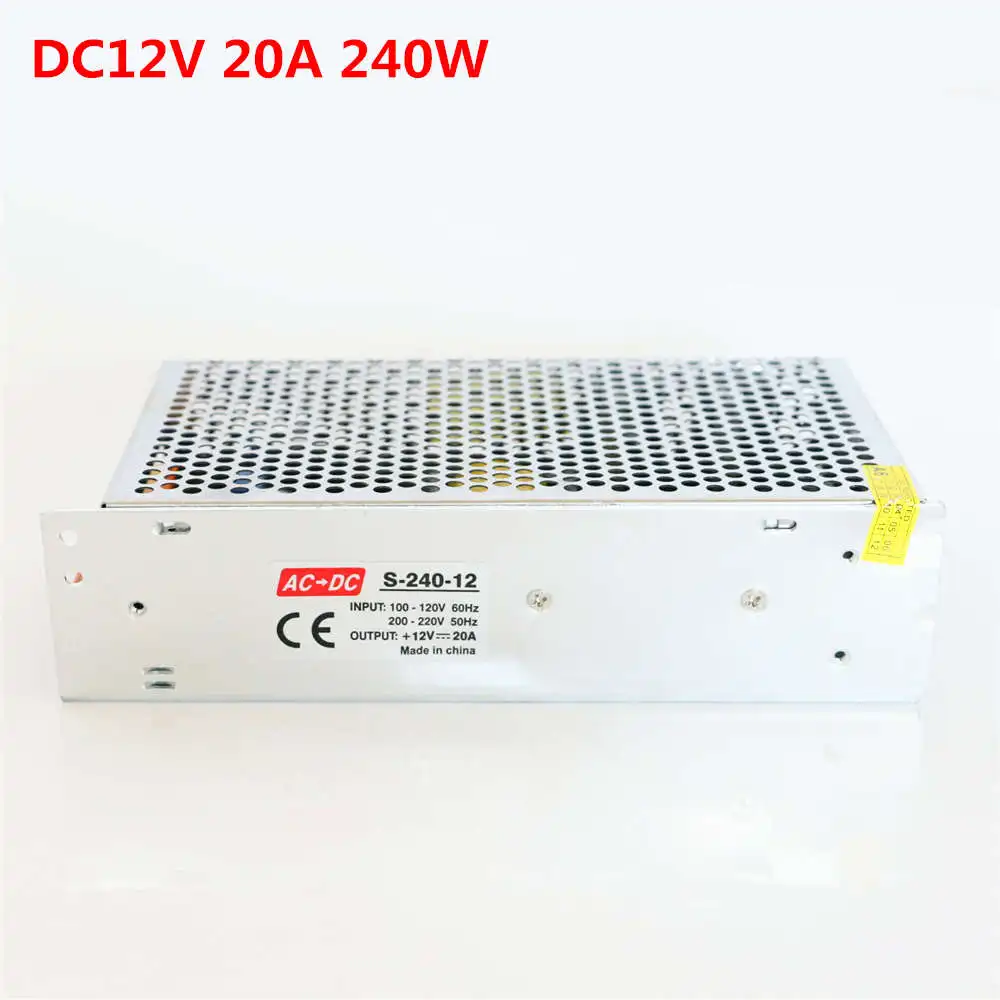 ASMT светодиодный AC100-240V для DC12V 1A 2A 3A 5A 10A 20A 30A 40A светодиодный драйвер 12 Вт 24 Вт 36 Вт 60 Вт 120W 240W 360W 480W блок питания светодиодной ленты