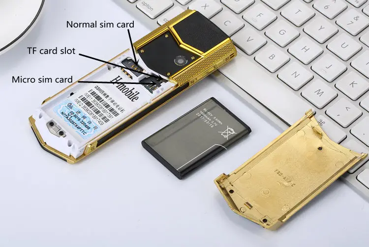 Роскошный Металлический+ кожаный корпус Gsm Dual Sim Сотовые телефоны Bluetooth мобильный телефон V1 Поддержка Русская клавиатура
