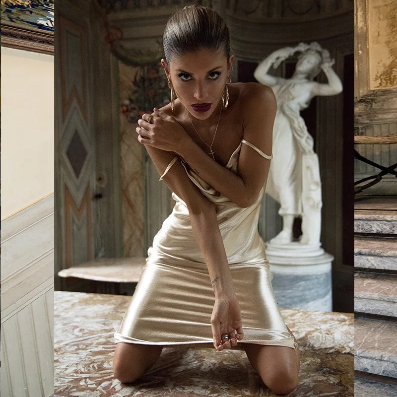 Новинка 2018 пикантное однотонное женское летнее уличное платье без бретелек