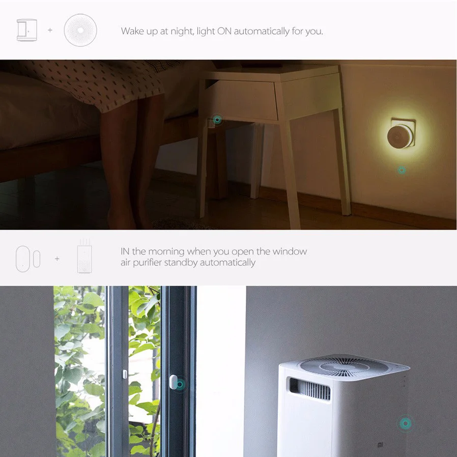 Xiaomi mijia умный дом Комплект Автоматизация 6в1 светодиодный шлюз 2 Датчик ZigBee WiFi переключатель розетка Подарочная посылка