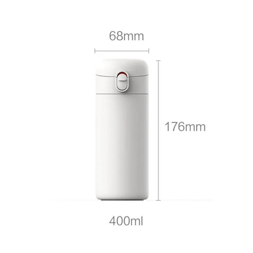 400ML Оригинальная Xiaomi mi jia Pinlo, нержавеющая сталь, Вакуумная чашка, портативная, 24 часа, колба для воды, «Умная» бутылка, термос с одной рукой - Цвет: 400ML