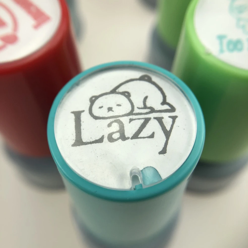 Lazy Self Inking комментарий Штамп для учителей детей декоративные марки альбом