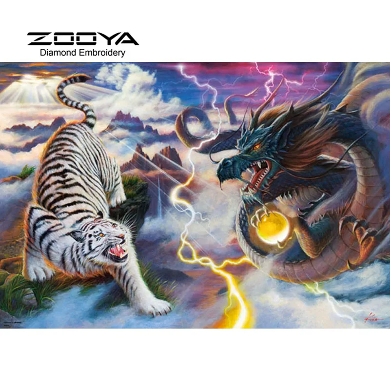 Алмазная роспись дракона 5D сделай сам алмазная вышивка кристаллами крестиком