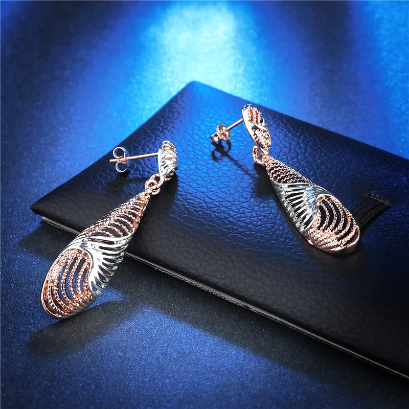 Длинные серьги Rose Gold Цвет серебро Вечеринка для Для женщин Модные украшения