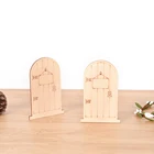 5 шт.лот декоративные деревянные рождественские подвесные украшения с лазерной резкой для сказочной двери для дома, сада, наружной двери, вечеринки, аксессуары сделай сам